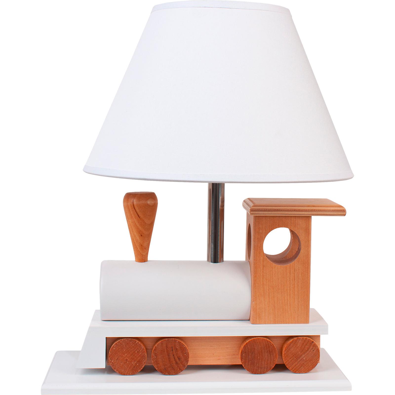 Kindertischleuchte 4112009 Lokomotive- Nat/weiß - Naturfarben/Weiß, Basics, Holz (32/14/27cm)