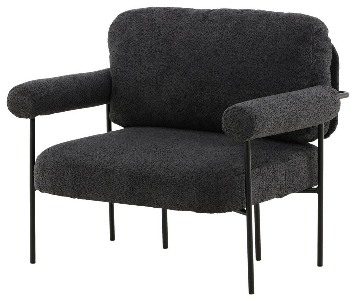 Sessel Tillberga X Josefin Lustig - Schwarz, Design, Kunststoff/Textil (95/83/87cm) - Livetastic