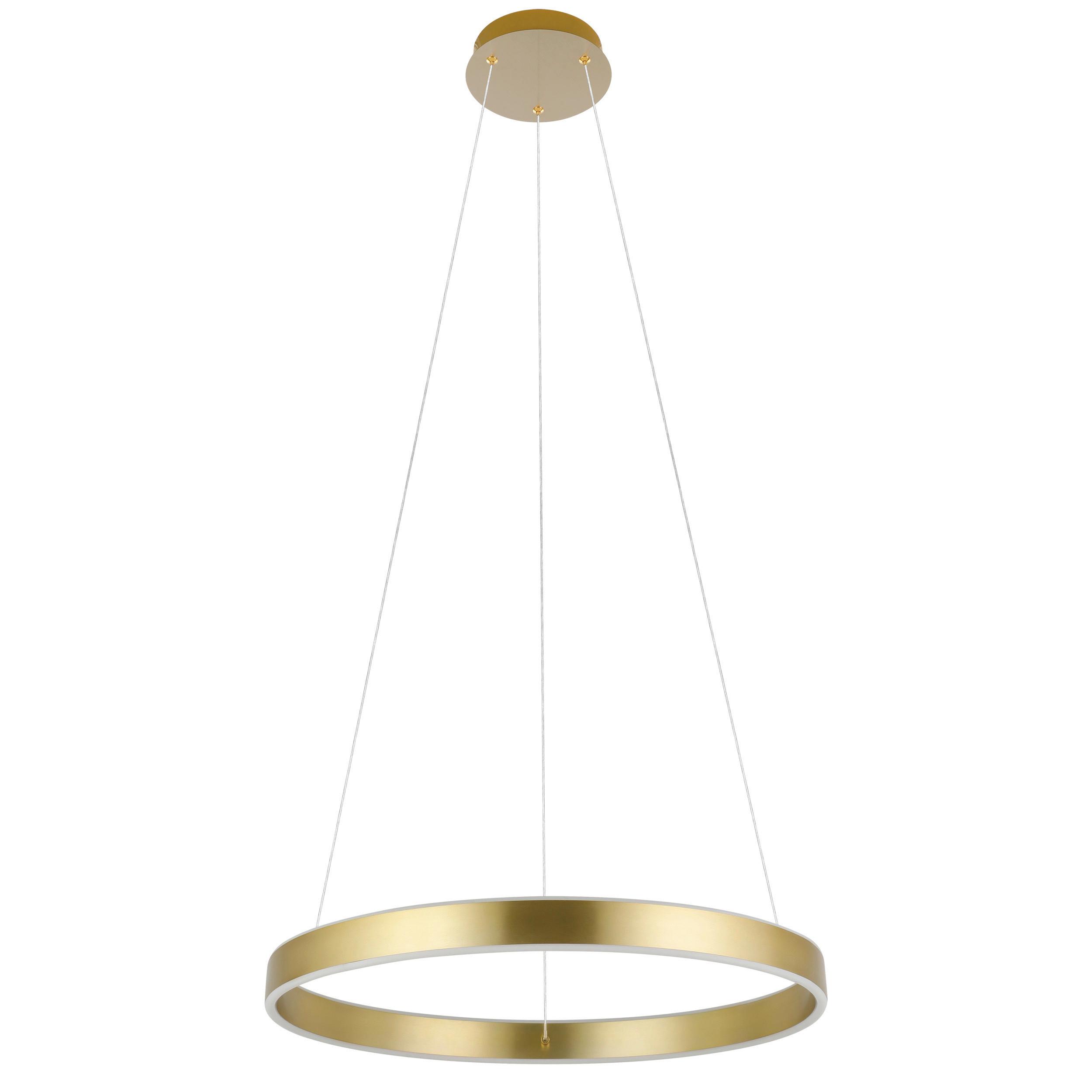 LED-Hängeleuchte 33484 Alcazaba - Messingfarben/Weiß, Design, Kunststoff/Metall (55/150cm) - Eglo