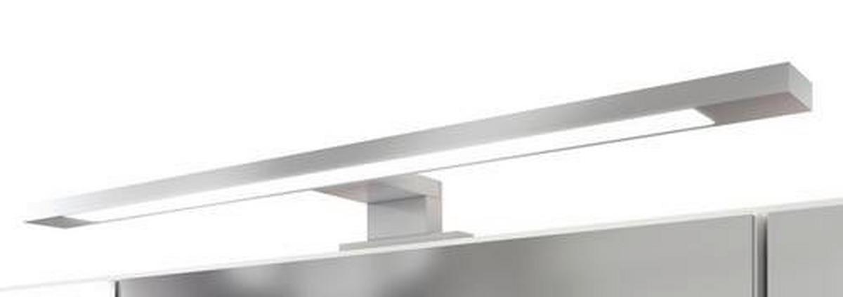 Badmöbel-set 3-tlg. Inkl. Led Arezzo B: 60cm, Eiche Dekor - Eichefarben/Silberfarben, Basics, Holzwerkstoff/Stein (60cm) - Held