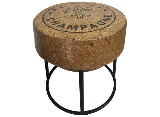 Hocker D: 34 cm Kork - Schwarz/Naturfarben, Trend, Holz (34/40cm) - Carryhome Hocker D: 34 cm Kork - Schwarz/Naturfarben, Trend, Holz (34/40cm) - Carryhome