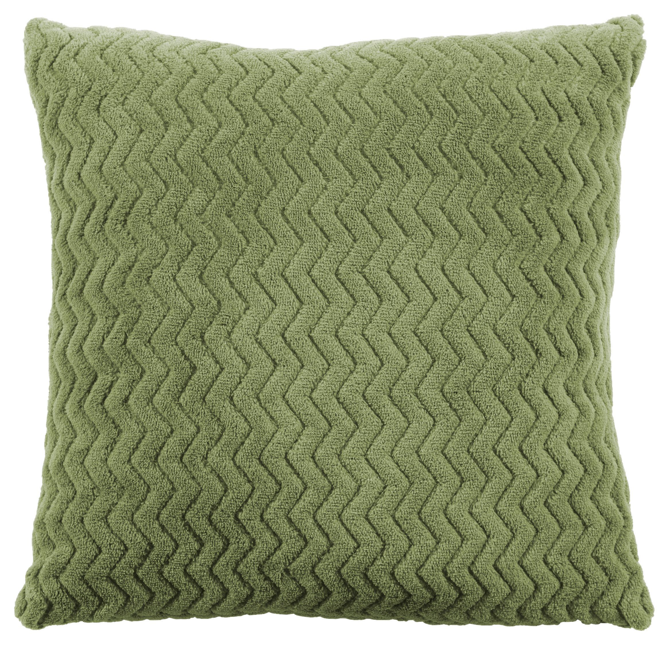 Zierkissen Talisha 40x40 cm Polyester Olivgrün mit Zipp - Olivgrün, MODERN, Textil (40/40cm) - Luca Bessoni