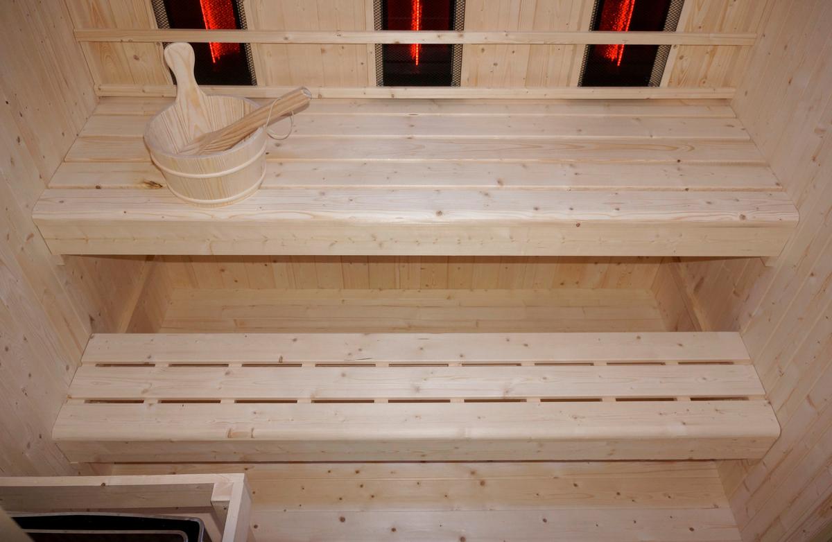 Infrarotkabine Lahti Holzfarben B: 181,5 cm - Fichtefarben, KONVENTIONELL, Holz (198/181,5/202,2cm) - Sanotechnik