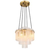 Hängeleuchte 15698h2m Gorley - Klar/Goldfarben, Basics, Metall (40/120cm) - Globo