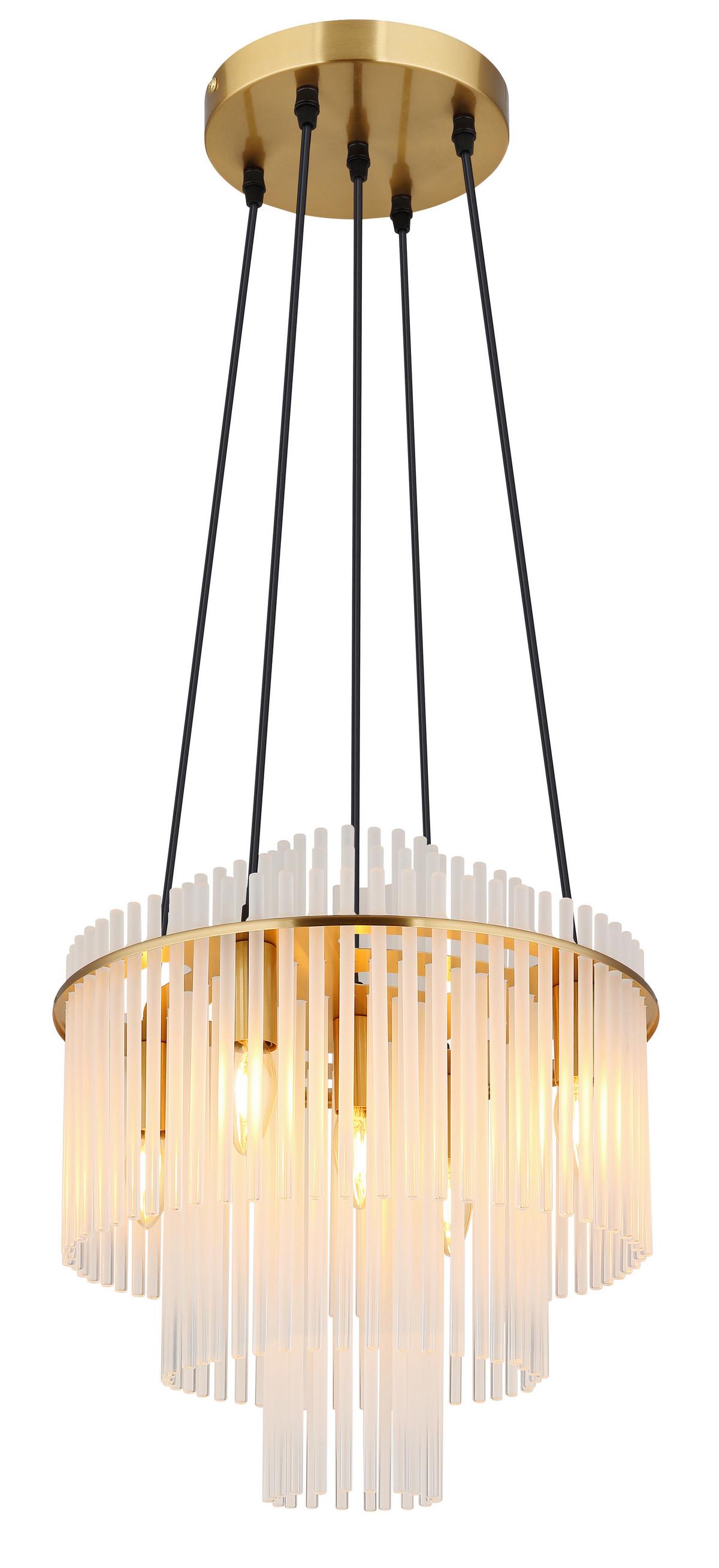 Hängeleuchte 15698h2m Gorley - Klar/Goldfarben, Basics, Metall (40/120cm) - Globo