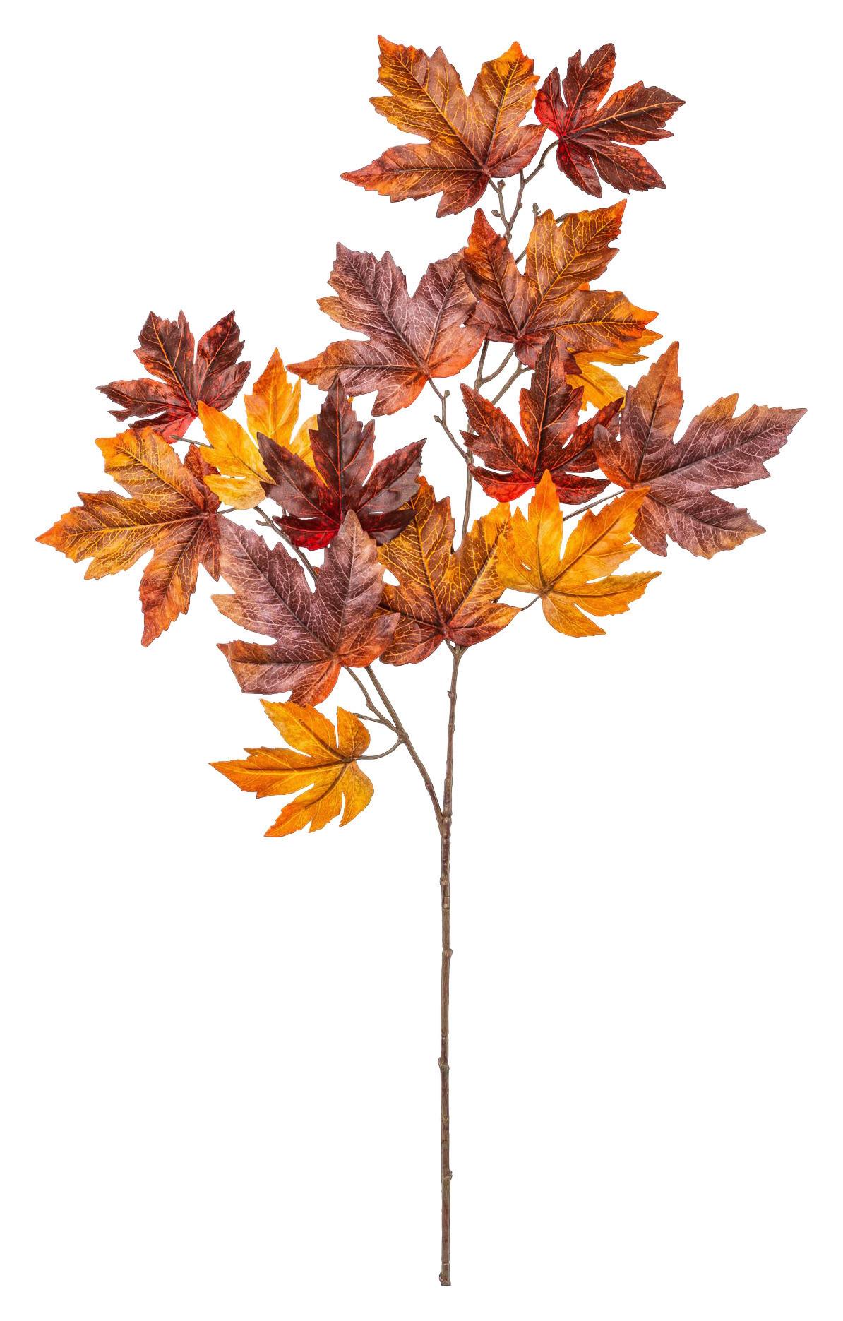 Umelá rastlina AHORNBLATTZWEIG I - oranžová/hnedá, Basics, plast (90cm) - Mömax