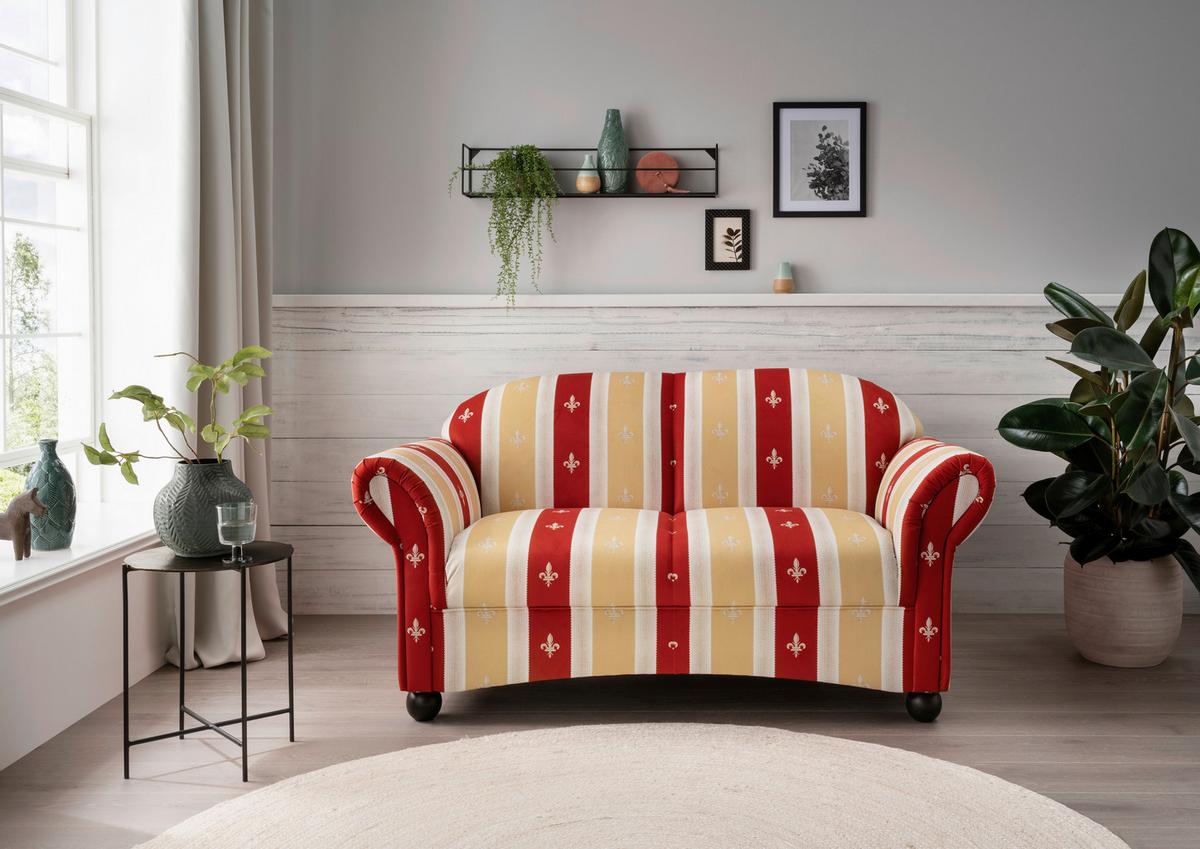 2-sitzer-sofa Torello Rot - Wengefarben/Rot, KONVENTIONELL, Textil (151/84/80cm) - Livetastic