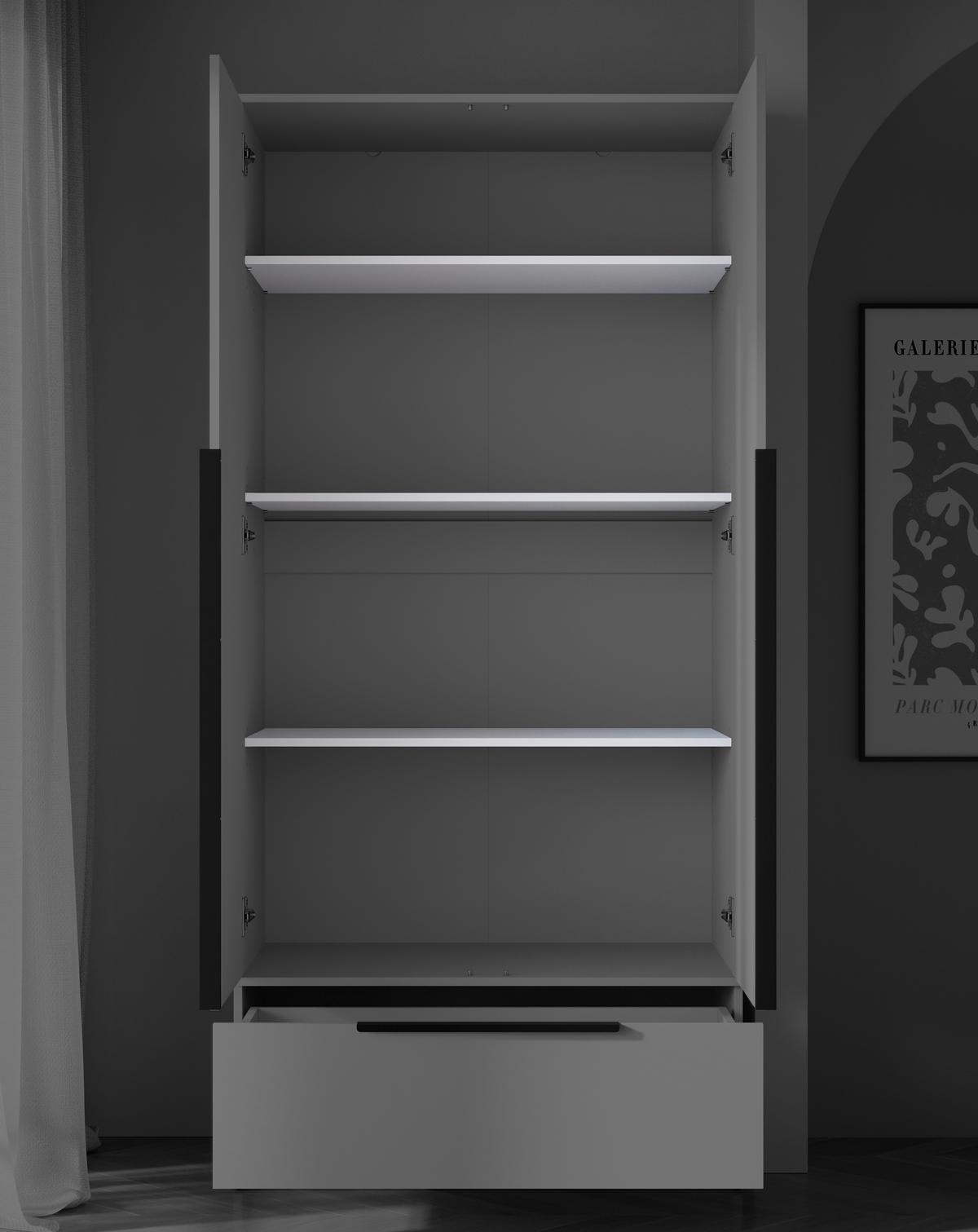 SADA VKLÁDACÍCH POLIC SPIRIT - bílá, Konvenční, kompozitní dřevo (87/1,5/46cm) - MID.YOU