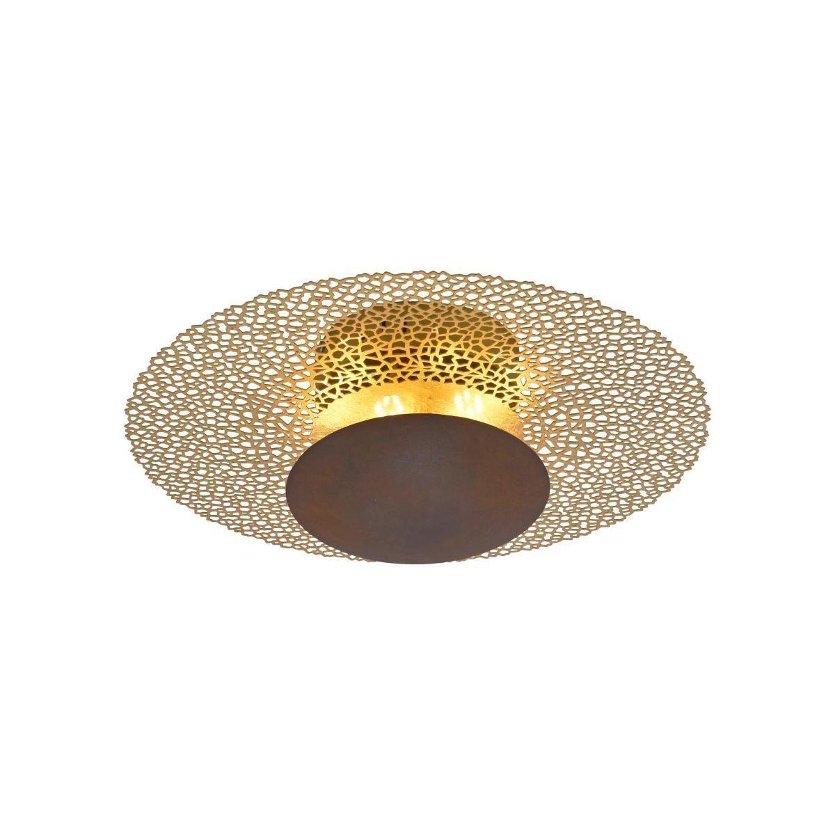LED-Deckenleuchte 6551-48 Nevis - Rostfarben, Design, Metall (45/45/16cm) - Paul Neuhaus