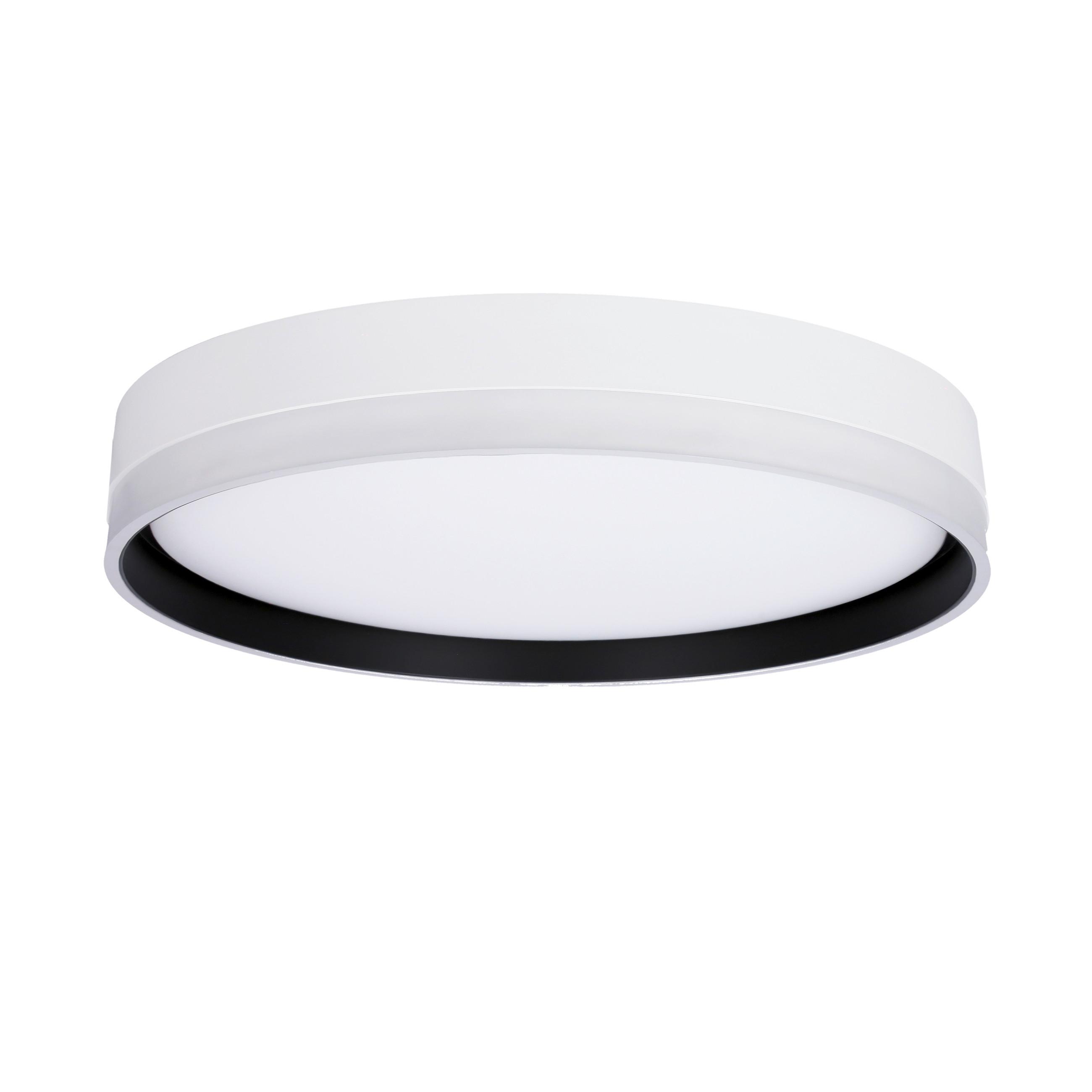 LED-Deckenleuchte 13-11305 Florida - Schwarz/Weiß, KONVENTIONELL, Kunststoff/Metall (40/40/7.5cm)