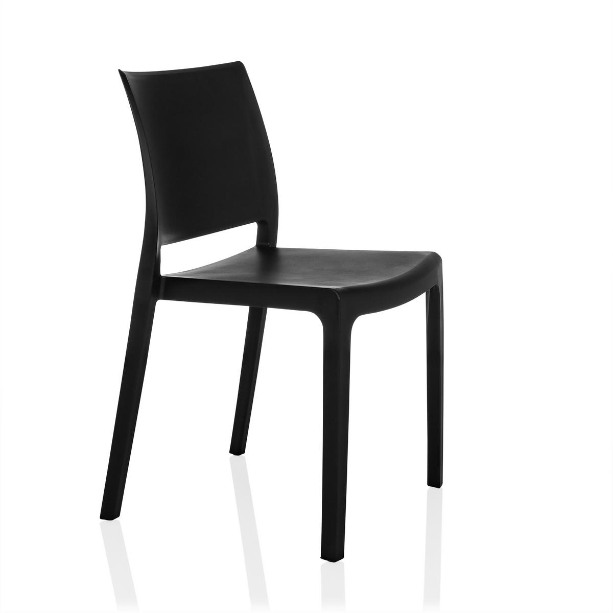 Stuhl T37 V Schwarz B: 47 cm - Schwarz, MODERN, Kunststoff (47/80/51cm) - MID.YOU