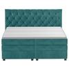 Boxspringbett Swing 9 Petrol 180x200 Cm H2 - Petrol/Schwarz, ROMANTIK / LANDHAUS, Textil (184/121/212cm) - James Wood