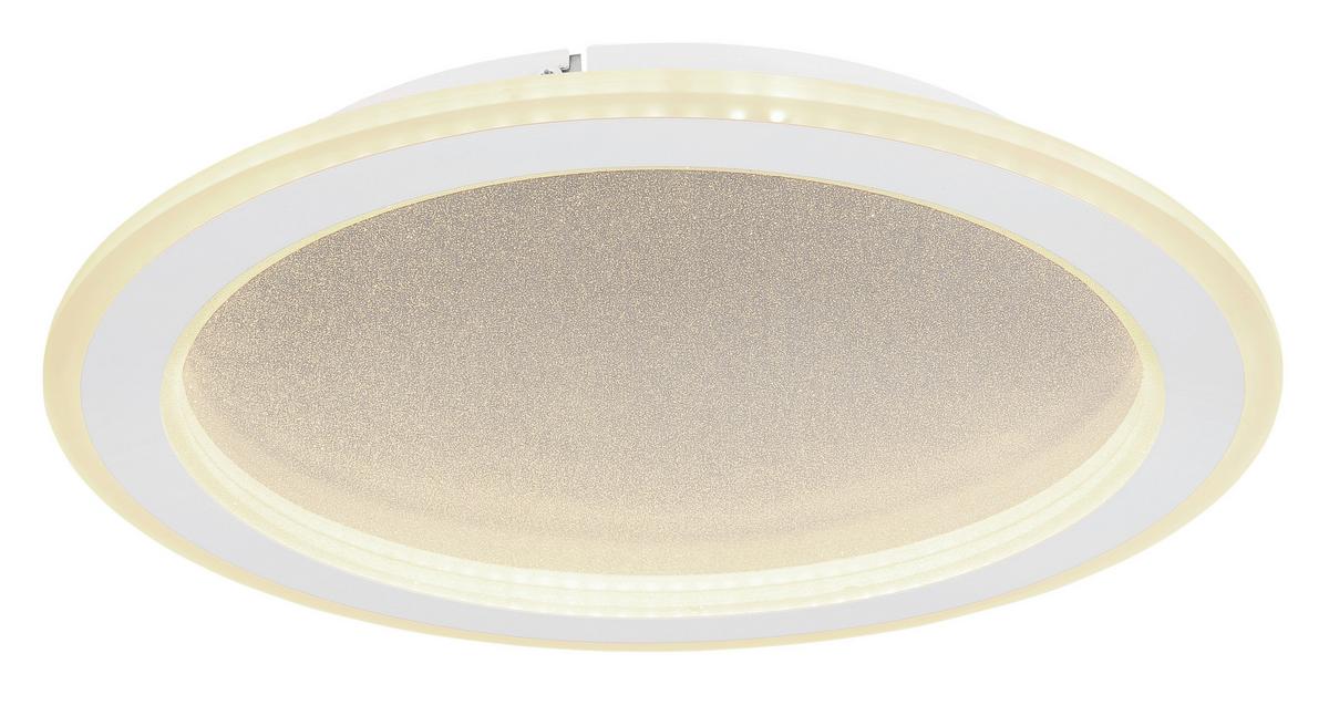 LED-Deckenleuchte 48917-24 - Opal/Weiß, KONVENTIONELL, Kunststoff/Metall (40/5cm) - Globo