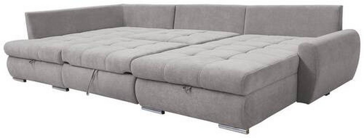 Ecksofa Canion - Chromfarben/Fango, Design, Textil (173/322/174cm) - Livetastic