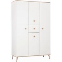 Nyílóajtós Szekrény Billund 125/202 Cm - tölgyfa színű/fehér, Modern, faalapú anyag/fa (125/202/55cm) - MID.YOU