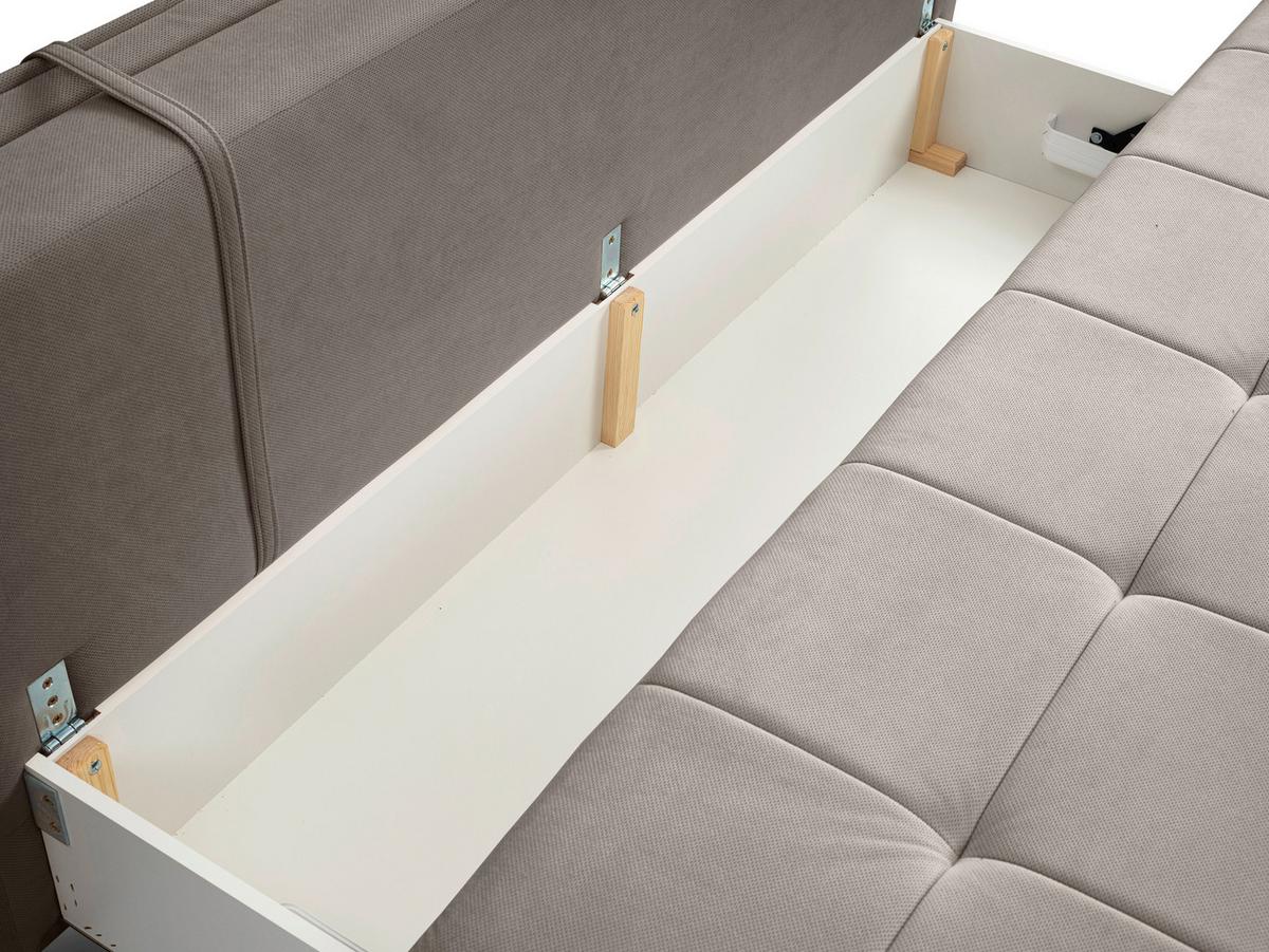 Pohovka s funkcí ALICE šedohnědá barva - černá/šedohnědá, Moderní, textil/plast (202/73-92/105cm) - Luca Bessoni