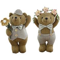 Dekobär Puuh - Braun/Grau, KONVENTIONELL, Holz/Kunststoff - Luca Bessoni