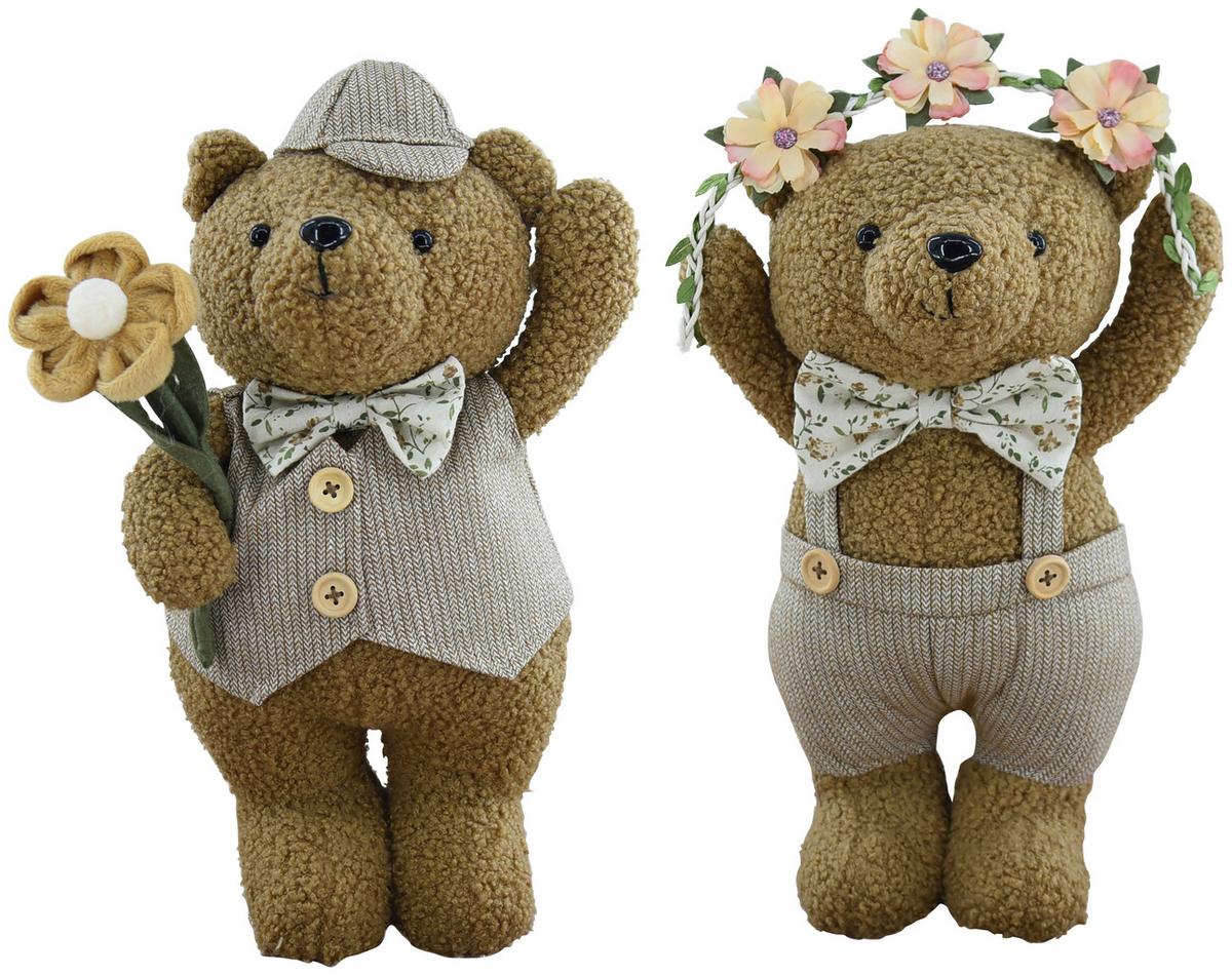 Dekobär Puuh - Braun/Grau, KONVENTIONELL, Holz/Kunststoff - Luca Bessoni