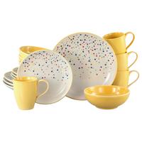 Kombiservice Joy Gelb-bunt Creme, Gelb 16--Teilig - Gelb/Creme, Basics, Keramik (36/35,5/33null) - Creatable