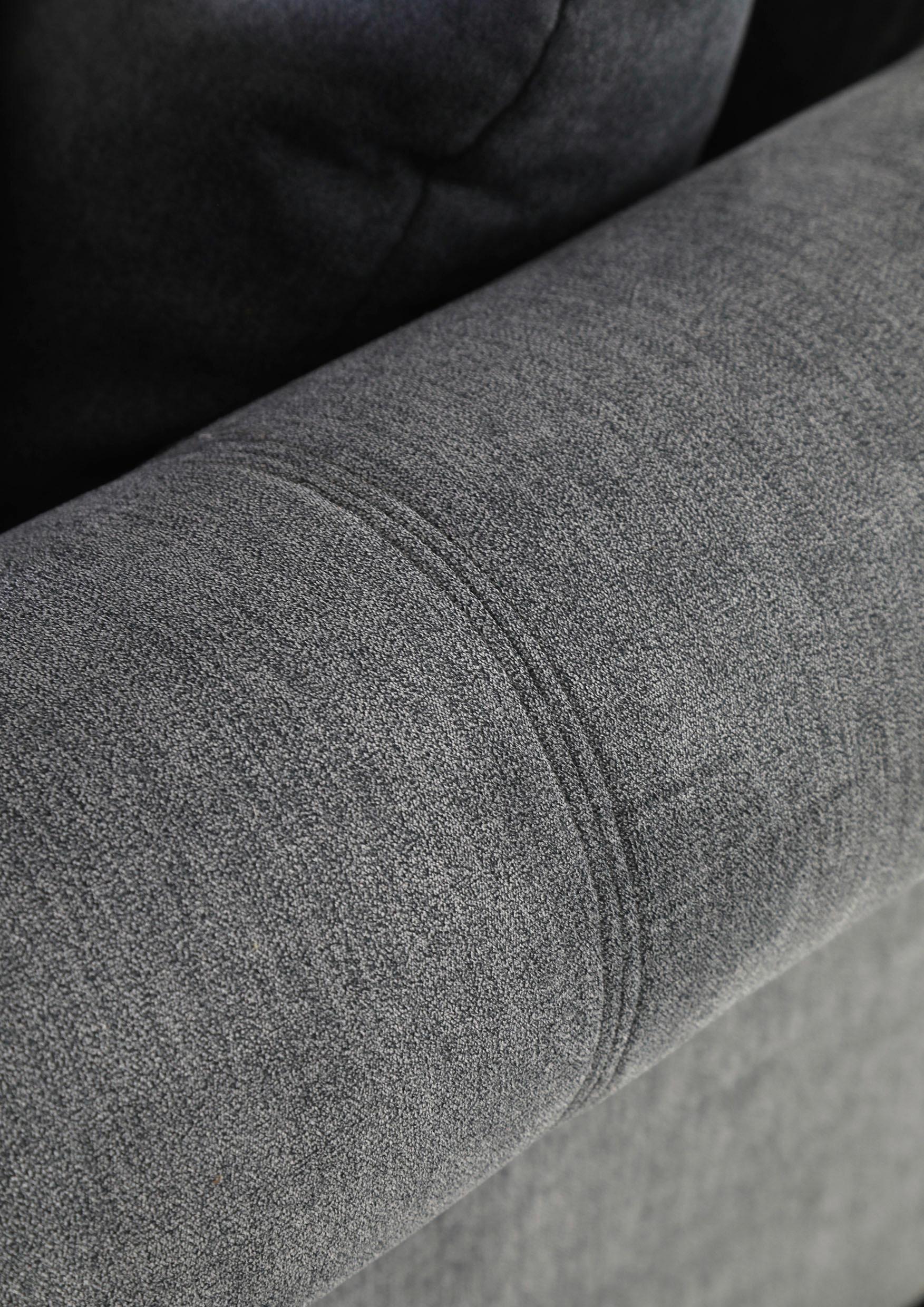 Bigsofa Lamour - Dunkelgrau/Dunkelbraun, KONVENTIONELL, Holz/Textil (270/80/110cm) - Livetastic