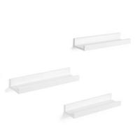 Hängeregal 3er Set B: 38 cm, Weiß - Weiß, Basics, Holzwerkstoff (38/5/10cm) - Boxxx