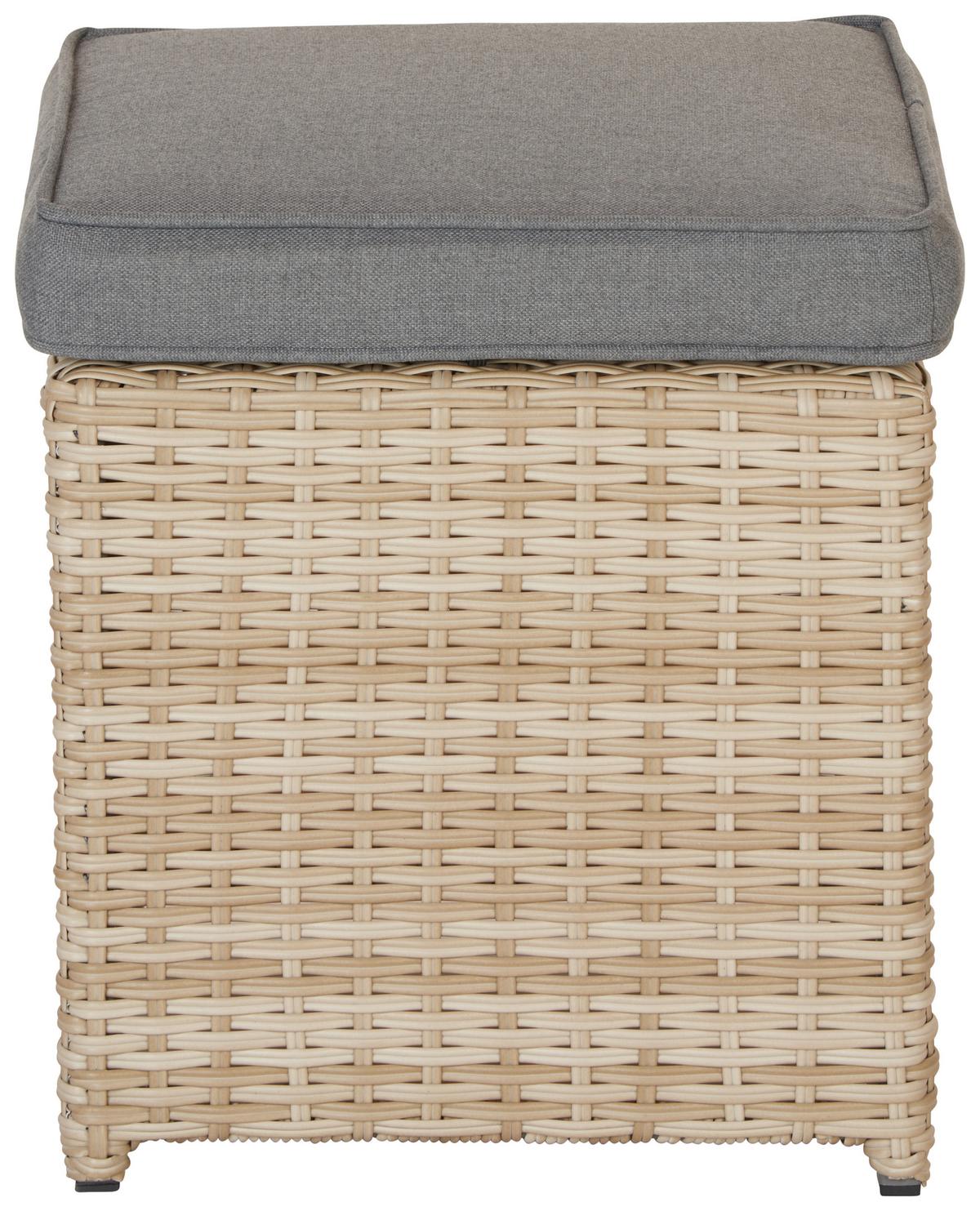 TERASOVÁ SEDACÍ SOUPRAVA NELA 2 - šedá/světle šedá, Moderní, kov/textil - Modern Living