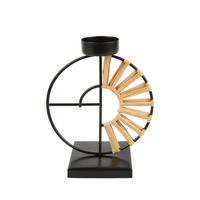 Gyertyatartó Sani - fekete/világosbarna, Basics, műanyag/fém (12/14.5/7cm) - Luca Bessoni