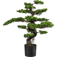 Kunstpflanze Bonsai H: 90 cm - Schwarz/Braun, Design, Kunststoff (90cm) - P & B