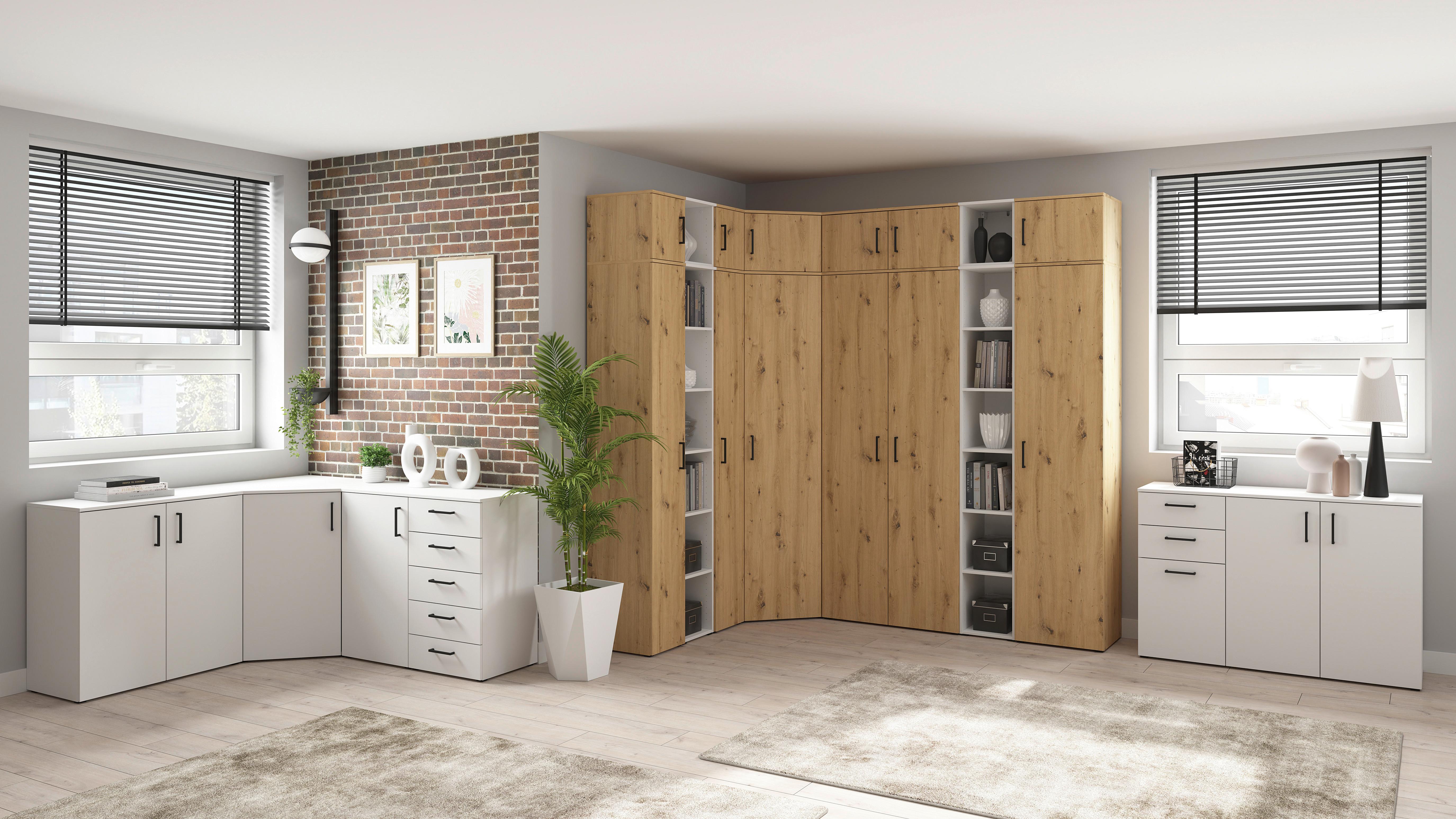 Kommode Mit Füße B: 120 Cm Multi Weiß Matt - Anthrazit/Weiß, MODERN, Holzwerkstoff (120/83/40cm)