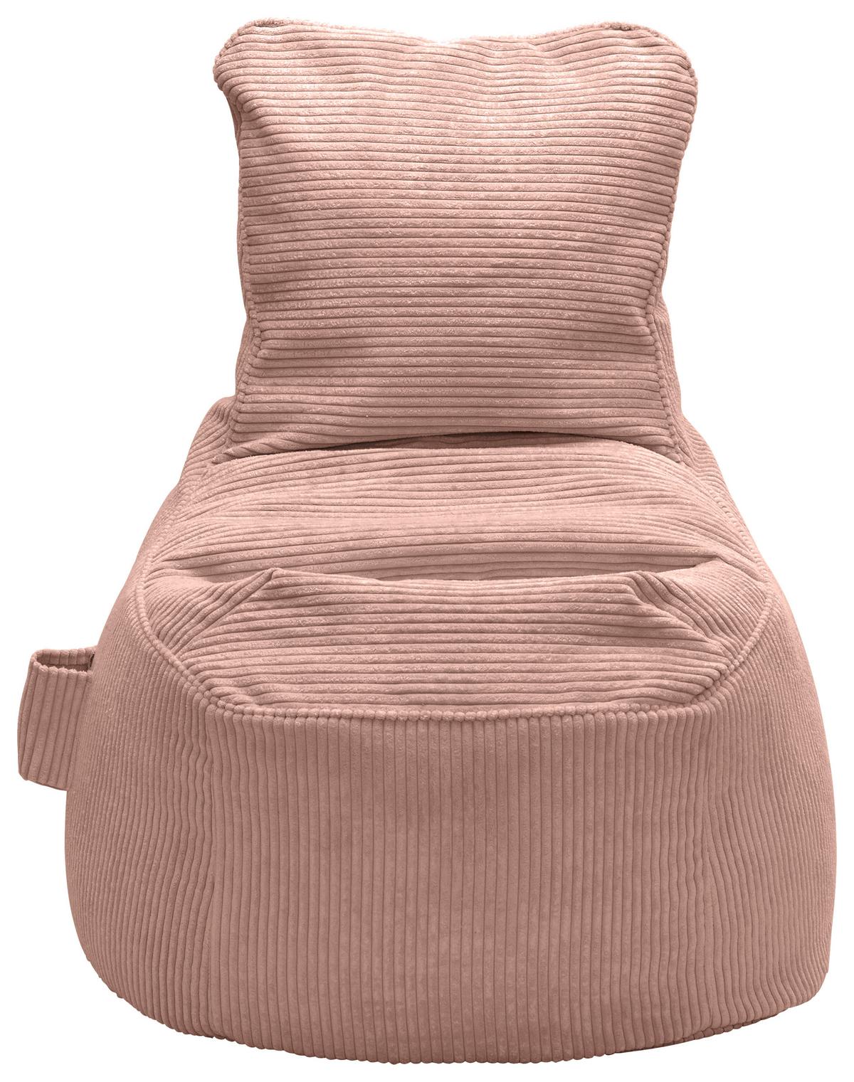 Sedací vak CORTONA CORD, růžový manšestr - růžová, Moderní, textil (85/100/85cm) - Mömax