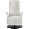 Relaxsessel Latina Creme 360 Grad Drehbar, B: 72 Cm - Schwarz/Weiß, MODERN, Textil (72/118/85-165cm) - Livetastic