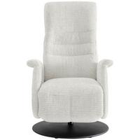 Relaxsessel Latina Creme 360 Grad Drehbar, B: 72 Cm - Schwarz/Weiß, MODERN, Textil (72/118/85-165cm) - Livetastic