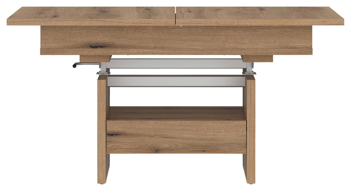 Couchtisch Cortado Eiche Dekor, B: 110-150cm - Eichefarben, MODERN, Holzwerkstoff (110-150/56-72/65cm) - Modern Living