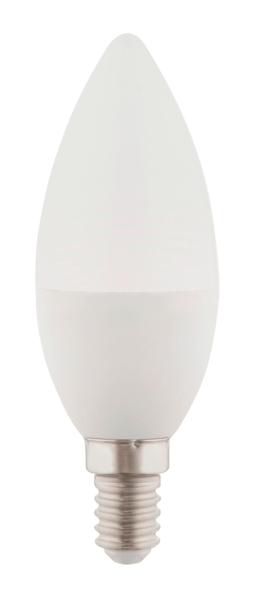LED žárovka E14, 5W, 230V - opál, sklo (3,7/10,7cm)
