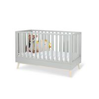 Gitterbett Dusk - Hellgrau, Basics, Holz (145/76/93cm) - Pinolino