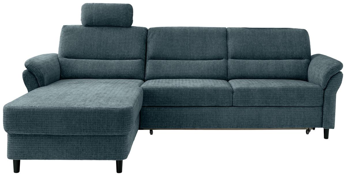 Ecksofa Cavoli, Blau S: 176x279 cm - Blau/Schwarz, MODERN, Textil (176/279cm) - Livetastic