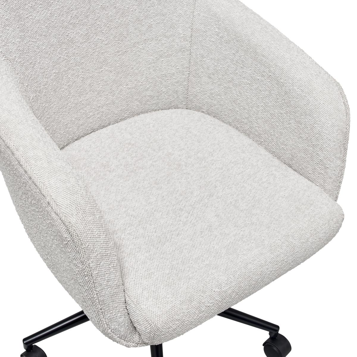 Drehstuhl Columbus - Beige/Schwarz, LIFESTYLE, Kunststoff/Textil (63/93-98/71cm) - Livetastic