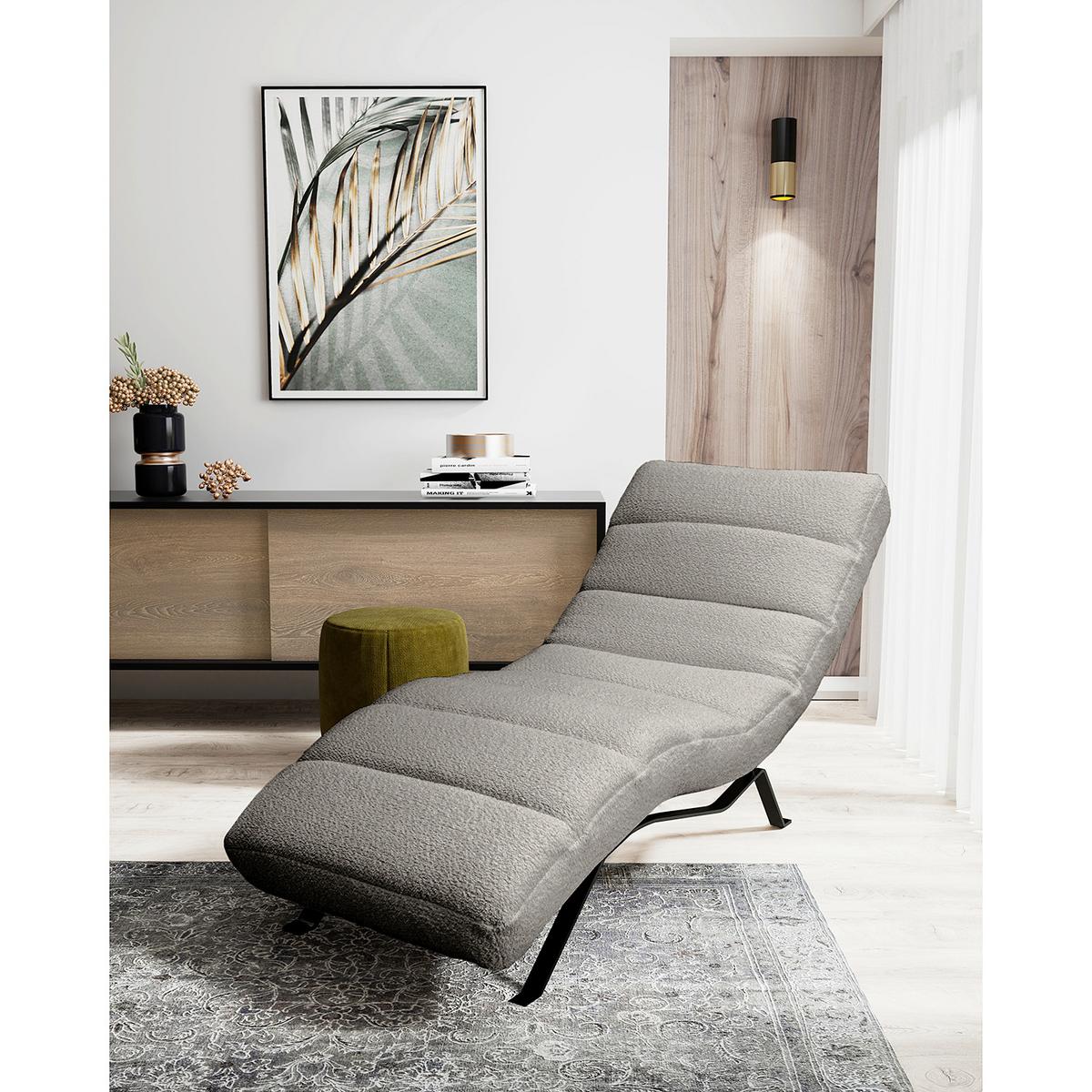 Relaxliege Swing Black Dunkelgrau B: 65 Cm - Dunkelgrau/Schwarz, Design, Textil (65/65-95/171cm) - Livetastic