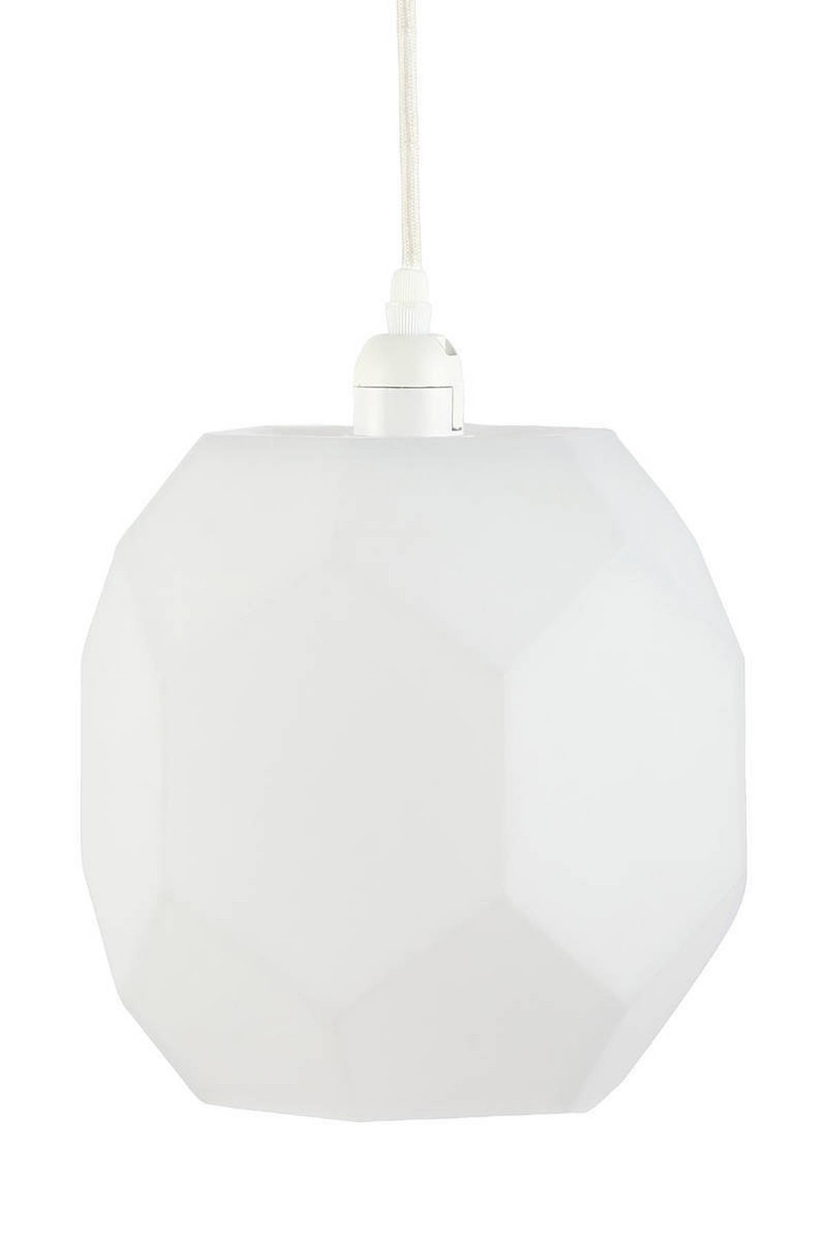 Hängeleuchte Meda H: 30 cm 1-Flammig - Weiß, Trend, Glas (22/30/22cm) - Kayoom