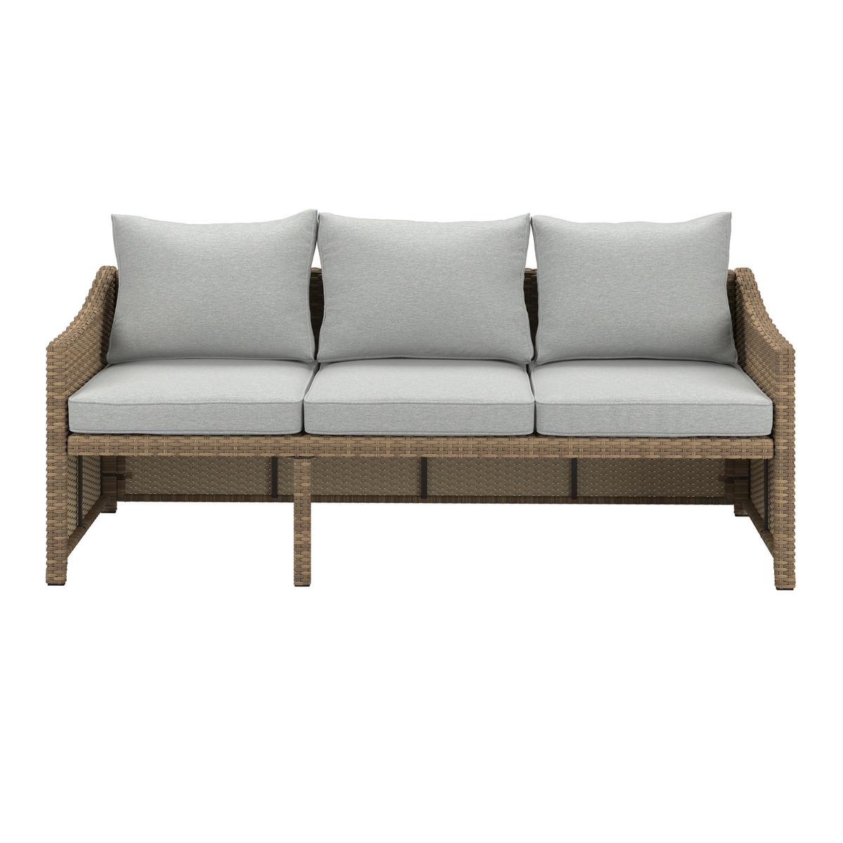 Loungegarnitur Bellagio - Gelb/Grau, MODERN, Kunststoff/Textil (178/67,5/67,5cm) - Beldano