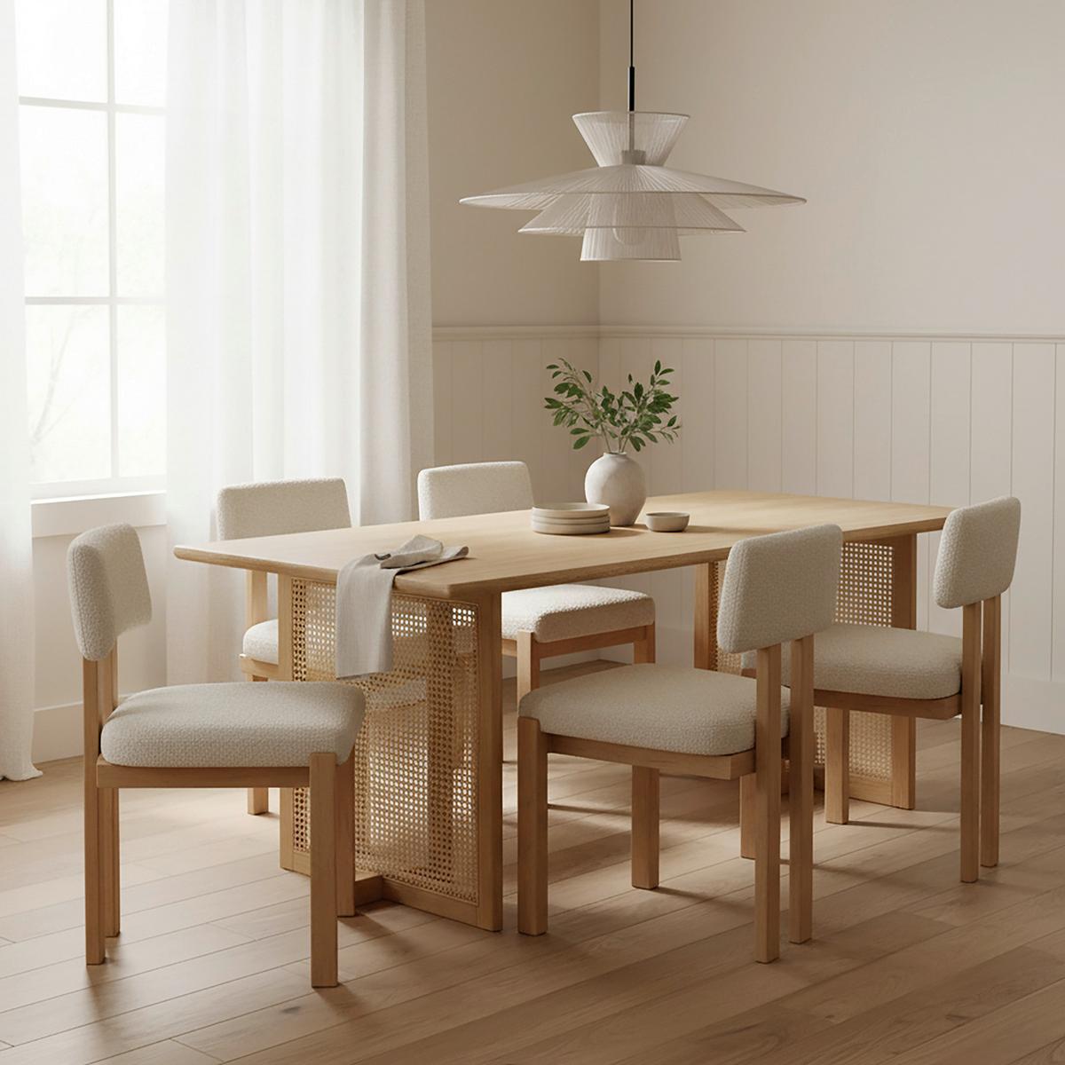 Stůl z masivu jasanu Novara 180x90 cm - barvy jasanu, Moderní, dřevo (180/90/76cm) - Bessagi Home