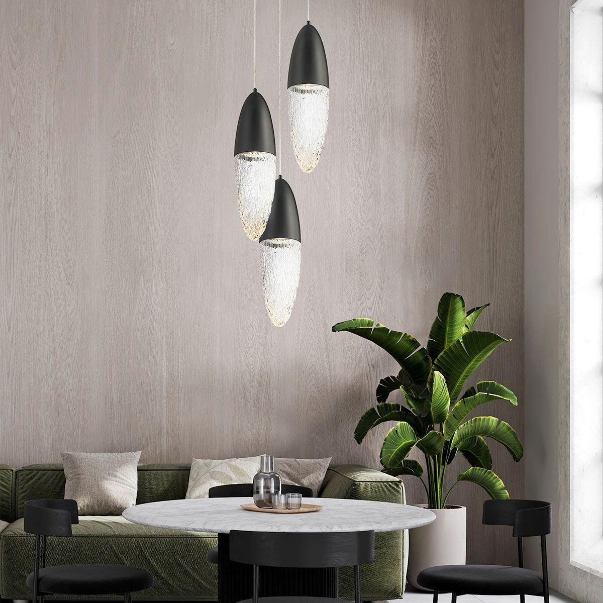 Függeszték Qn-Ecrou-1p-Bk - fekete, Konventionell, üveg/fém (61,5/16,5/70cm) - Elstead Lighting
