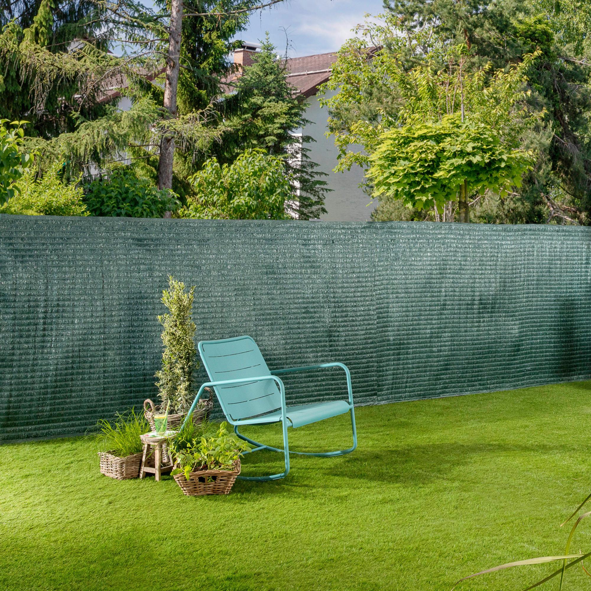 Sichtschutz Raffia Grün 90x300 cm - Grün, Basics, Kunststoff (90/300cm)