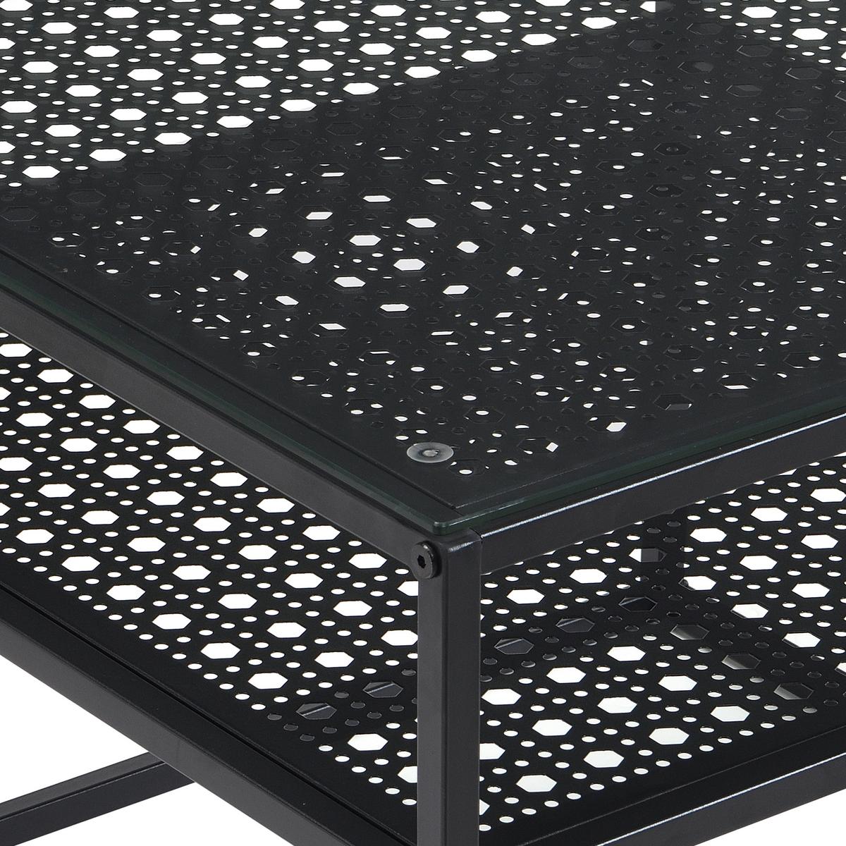 COUCHTISCH Schwarz L: 60cm - Schwarz, Design, Glas/Metall (60/60/45cm) - MID.YOU