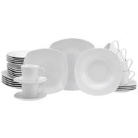 Kombinovaný servis Amelie biely, 30 dielny pre 6 osôb - biela, Basics, keramika (34,4/29,2/35cm)