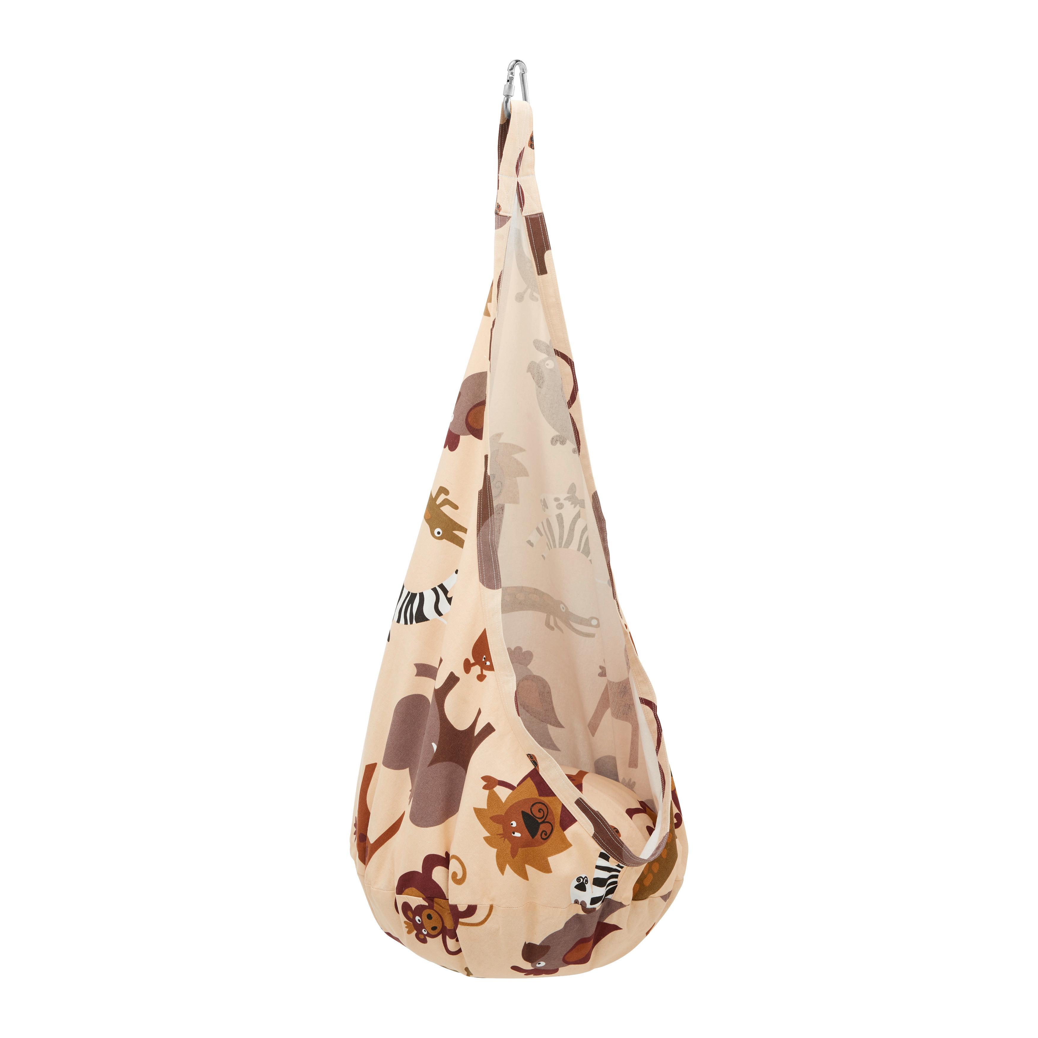 Síťová houpačka POOH včetne polštáře - hnědá/béžová, Moderní, textil (70/150/70cm) - Bessagi Kids
