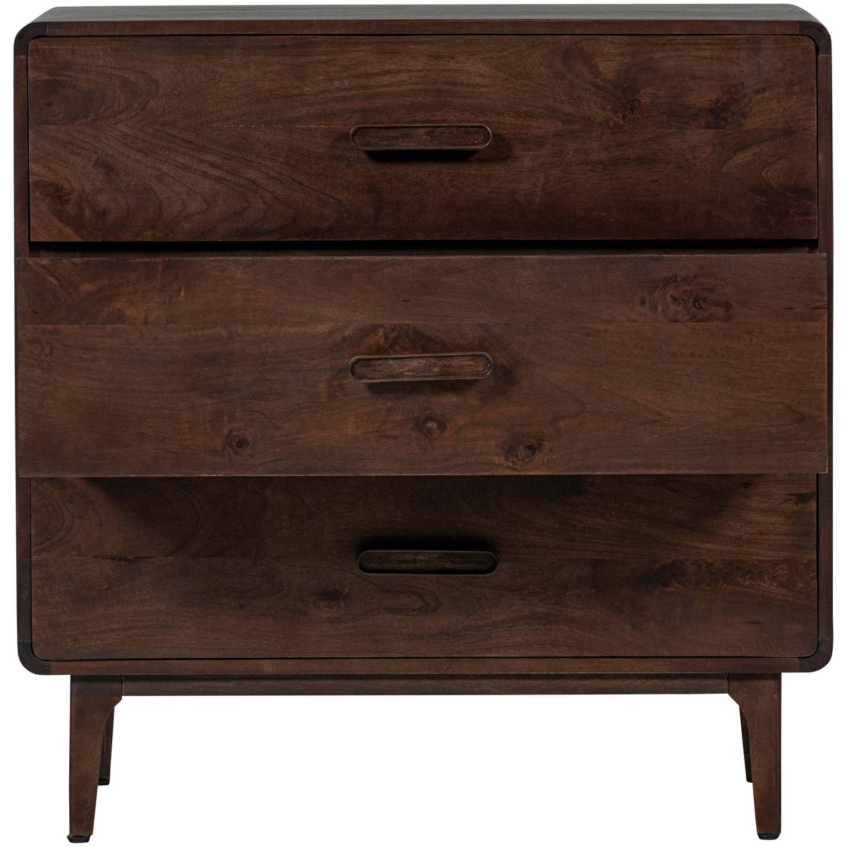 Kommode Liya Dunkelbraun B: 90 Cm - Dunkelbraun, Design, Holz (90/90/50cm) - Livetastic