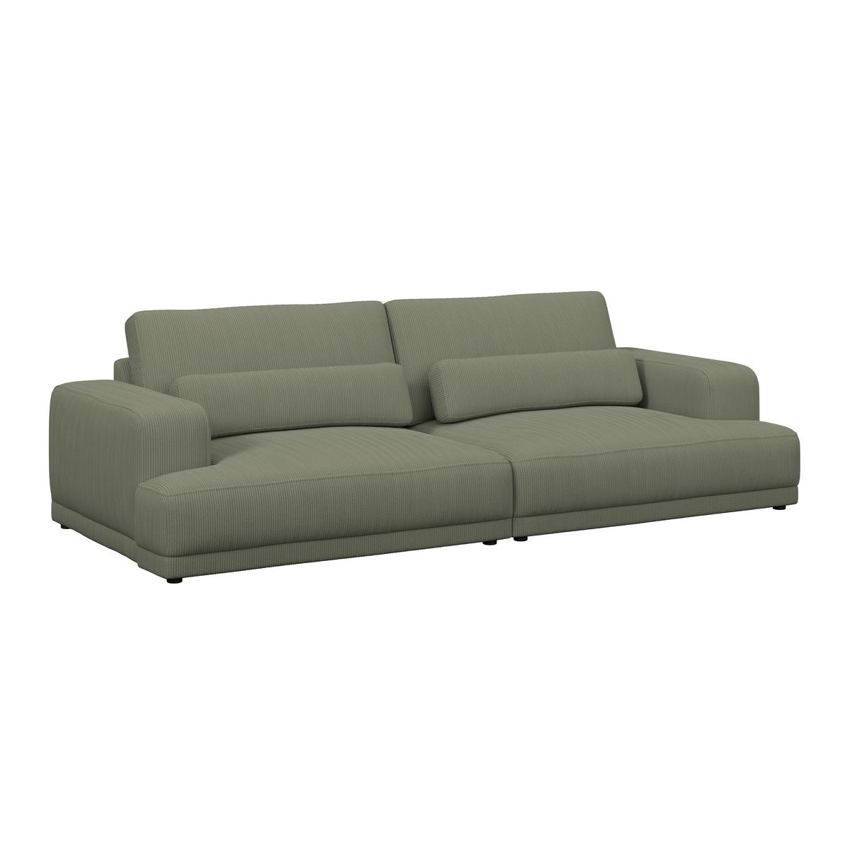 Bigsofa Savona Cord hellgrün, 260x111cm - Hellgrün, Trend, Textil (260/77/111cm) - Luca Bessoni