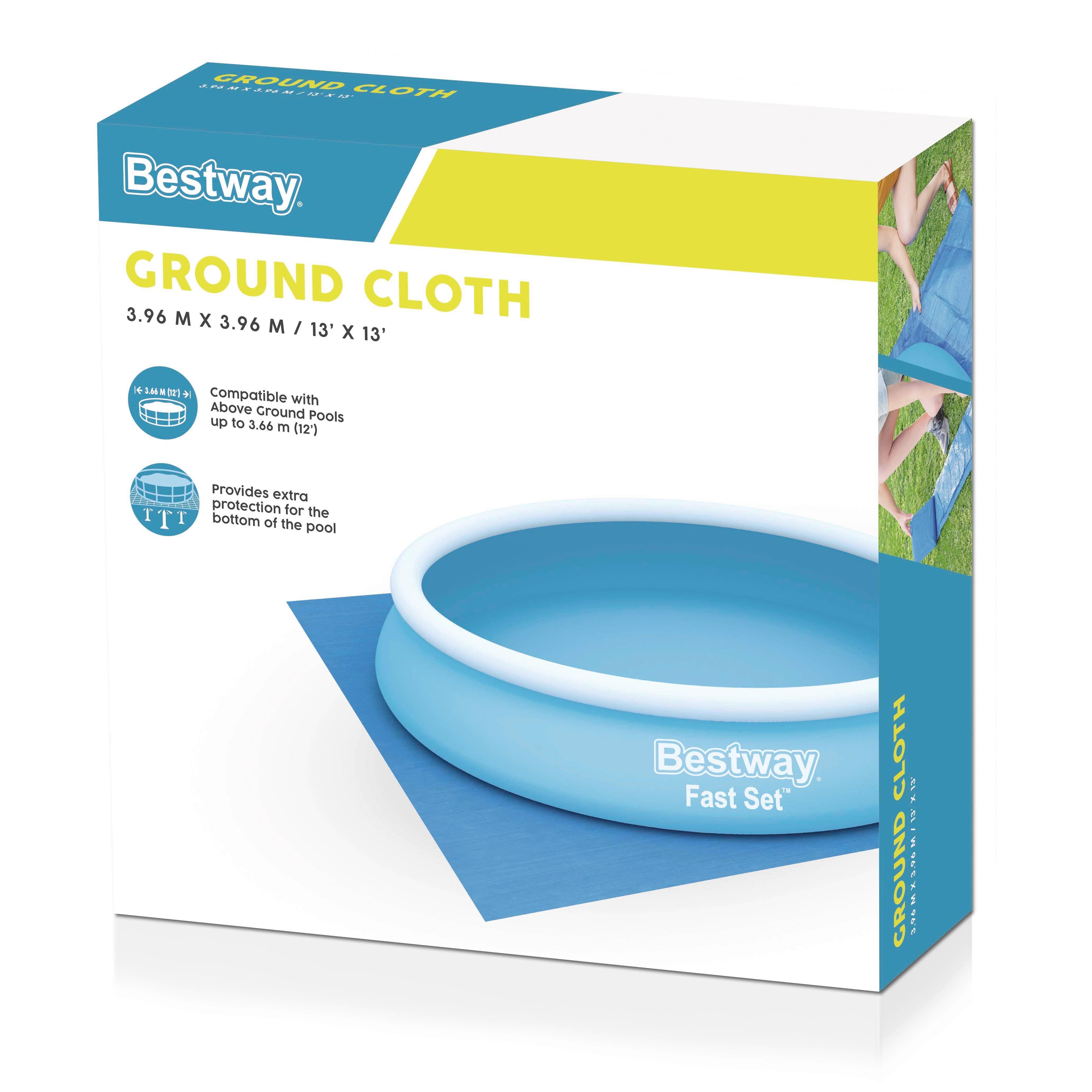 Pvc Medence Alátét Fólia Bestway Kb.396/396cm - világoskék, Basics, műanyag (396/396cm)