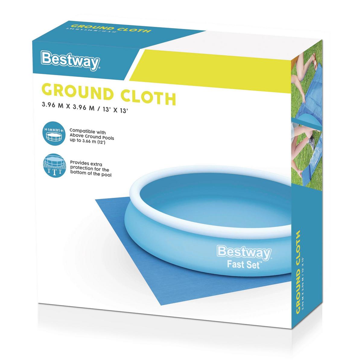 Pvc Medence Alátét Fólia Bestway Kb.396/396cm - világoskék, Basics, műanyag (396/396cm)